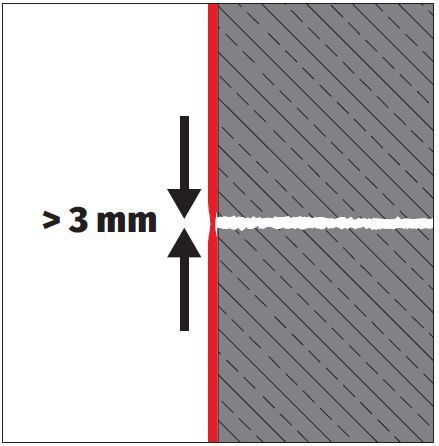 Testet til mere end 3 mm revneoverbyggende uden forstærkningsvæv